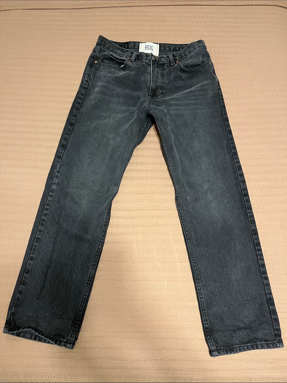 BDG Men’s Washed Black Straight Jeans